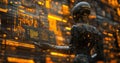 Robot as abstract representation of AI impact on legal and ethical considerations