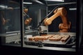 robot, assembling complex product with meticulous care