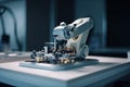 robot, assembling intricate device in medical laboratory