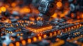Robot assembling microchips - generative ai