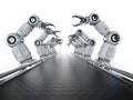 Robot assembly line Royalty Free Stock Photo