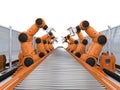 Robot assembly line Royalty Free Stock Photo