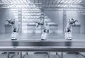 Robot assembly line Royalty Free Stock Photo