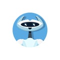 Robot assistant character icon. Chatbot icon.