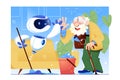 Robot assistant for elderly people Royalty Free Stock Photo