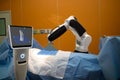 The robot assistant in medical technology use for scan a patient