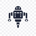 Robot assistant transparent icon. Robot assistant symbol design
