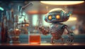 Robot Barkeep. created by generative artificial intelligence