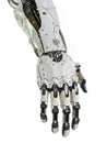 Robot bionic hand cut-out and isolated on white background Royalty Free Stock Photo