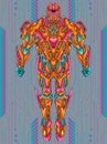 Robot body armor mecha soldier illustration