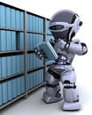 Robot at bookshelf