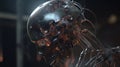 robot brain processes information, digital art illustration, Generative AI