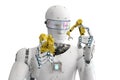 Robot build robot arm Royalty Free Stock Photo