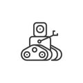 Robot Builder line icon
