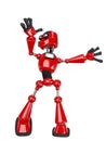 Robot cartoon dancing Royalty Free Stock Photo