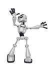 Robot cartoon dancing Royalty Free Stock Photo