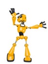 Robot cartoon dancing Royalty Free Stock Photo