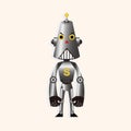 Robot cartoon theme elements vector,eps