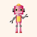 Robot cartoon theme elements vector,eps