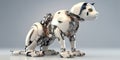 Robot cat. Artificial animal. AI illustration Royalty Free Stock Photo