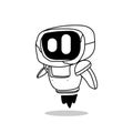 Robot character hand drawn doodle design vector Royalty Free Stock Photo