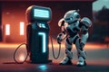 robot charge with electric charging station