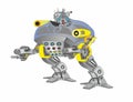 Robot chick weapon police Royalty Free Stock Photo