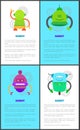 Robot Collection of Poster Vector Illustration