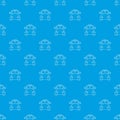Robot collector pattern vector seamless blue