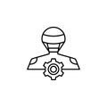 robot configuration icon. Element of robotics engineering for mobile concept and web apps icon. Thin line icon for website design