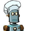 Robot cook food, takes orders at the restaurant