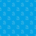 Robot crane pattern vector seamless blue Royalty Free Stock Photo
