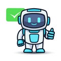 Robot cute mascot design illustration