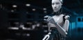 Robot Cyborg 3d render innovation technology robotisation