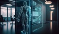 robot data flow concept networking. technology concept Royalty Free Stock Photo