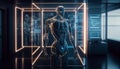 robot data flow concept networking. technology concept Royalty Free Stock Photo
