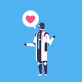 Robot doctor bot helper personal assistant chat bubble medical online consultation robotic character artificial