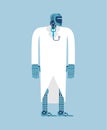 Robot doctor isolated. Doctor cyborg. Medical technologies of the future Royalty Free Stock Photo