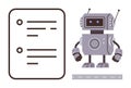 Robot with Document Representing Automation and Digital Processing Concepts Royalty Free Stock Photo