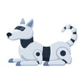 Robot dog cartoon icon. Pet metal friend, guide. Domestic smart animal toy, puppy. Royalty Free Stock Photo