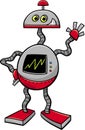 Robot or droid cartoon illustration Royalty Free Stock Photo
