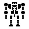 Robot - droid icon, vector illustration, black sign on isolated background Royalty Free Stock Photo