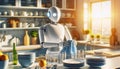 Robot Drying Dishes Royalty Free Stock Photo