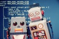 Robot duo selfie blue source code