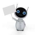 Robot with empty note Royalty Free Stock Photo