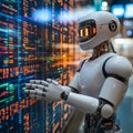 Robot Exploring Data Royalty Free Stock Photo