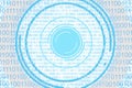 Robot eye artificial intelligence data visualization machine learning or data scan 3d-illustration