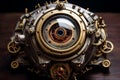 Robot eye steampunk. Generate Ai Royalty Free Stock Photo