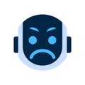 Robot Face Icon Angry Face Emotion Robotic Emoji