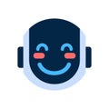 Robot Face Icon Smiling Blushed Face Emotion Robotic Emoji